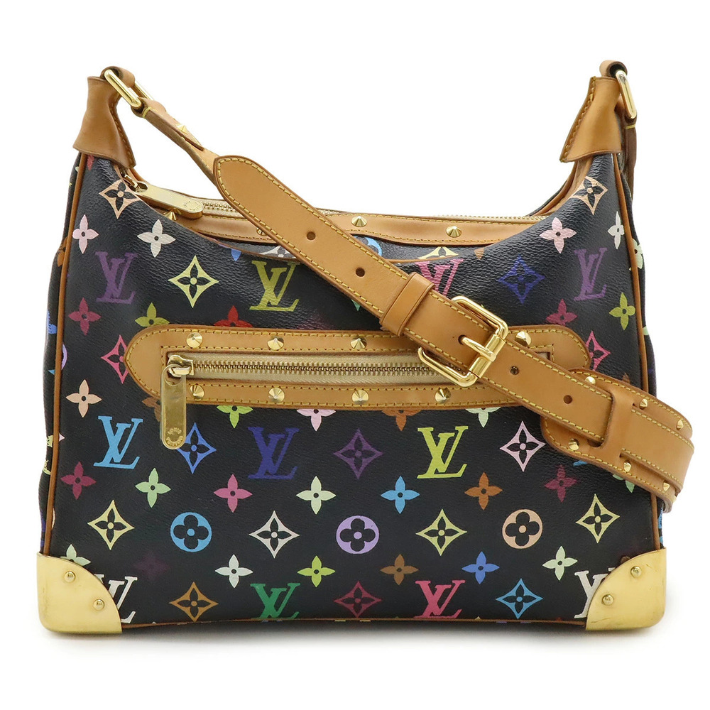 LOUIS VUITTON Monogram Multicolor Boulogne Shoulder Bag Hobo Noir Black